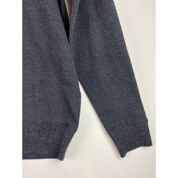 ROBERT GRAHAM Long Sleeve Quarter Zip Neck Shirt Sweater In Dark Grey - Picture 8 of 14